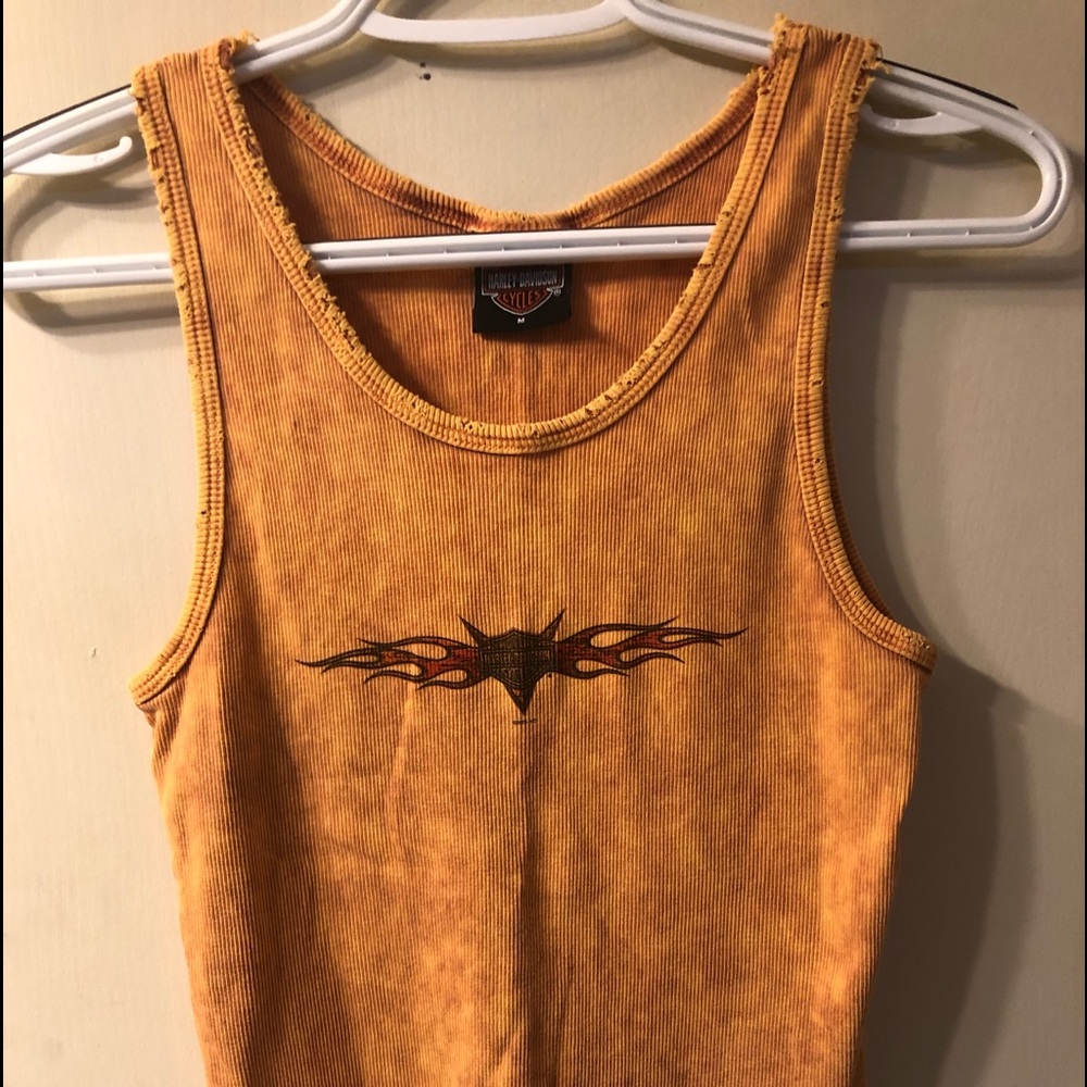 Harley Davidson M Distressed tank top